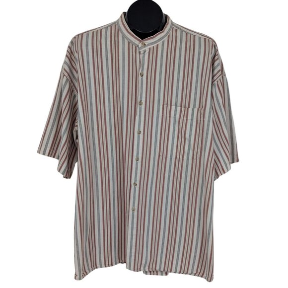 Vintage Van Heusen Button Up Shirt Men Size XXL Striped Casual Indie Grunge Y2K - Picture 1 of 12